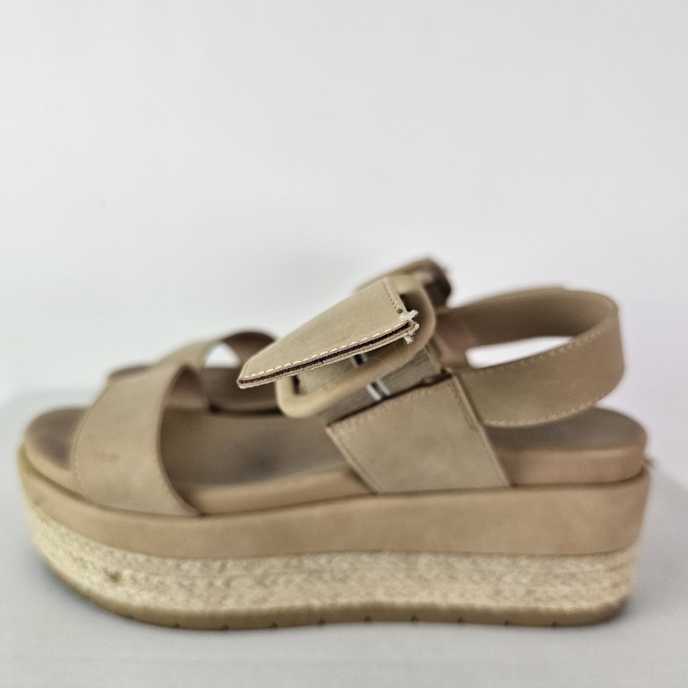 Michael Kors Shannon Womens Kira Platform Sandals Beige Espadrille Size 6 Shoes